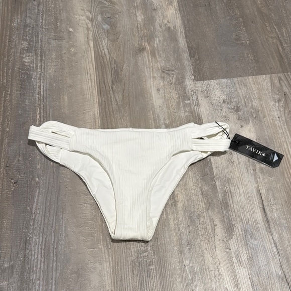 24. Tavik White Lona Swim Bikini Bottom - Picture 2 of 7